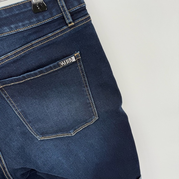 White House Black Market Women's Bermuda Denim Shorts Size 8 Cuffed Jean stretch - Picture 8 of 9